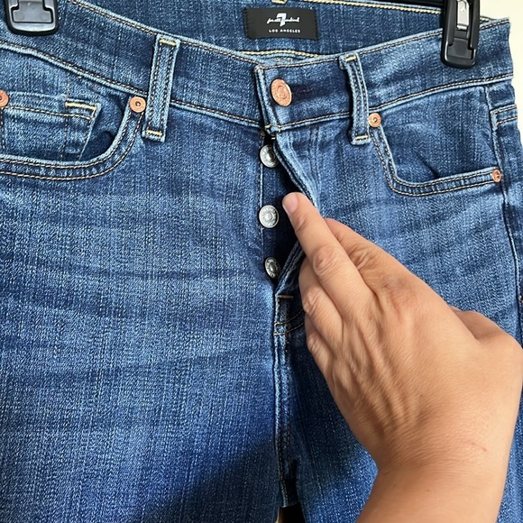 7 for All Mankind Josefina Jeans Blue Jeans Stretch Skinny Women’s Size 24 - Picture 15 of 16